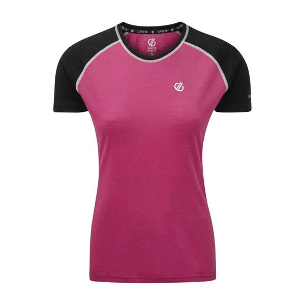 Dare 2B Womens/Ladies Fixate T-Shirt - Pink/Black Print - 