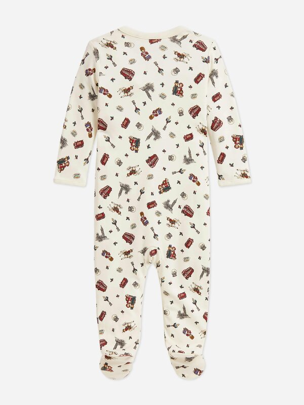 Ralph Lauren Kids Ralph Lauren Baby Boys Winter Bearville Print Babygrow in Ivory