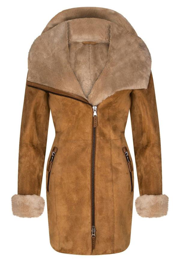 Infinity Leather Womens Merino Sheepskin Hooded Coat-Ryde