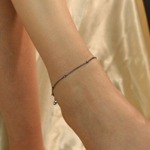 The Colourful Aura Oxidized Silver Plated Snake  Chain Indian Asian Payal Anklet
