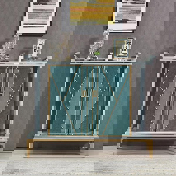 Detail view of Crone Sideboard with mid century sideboards