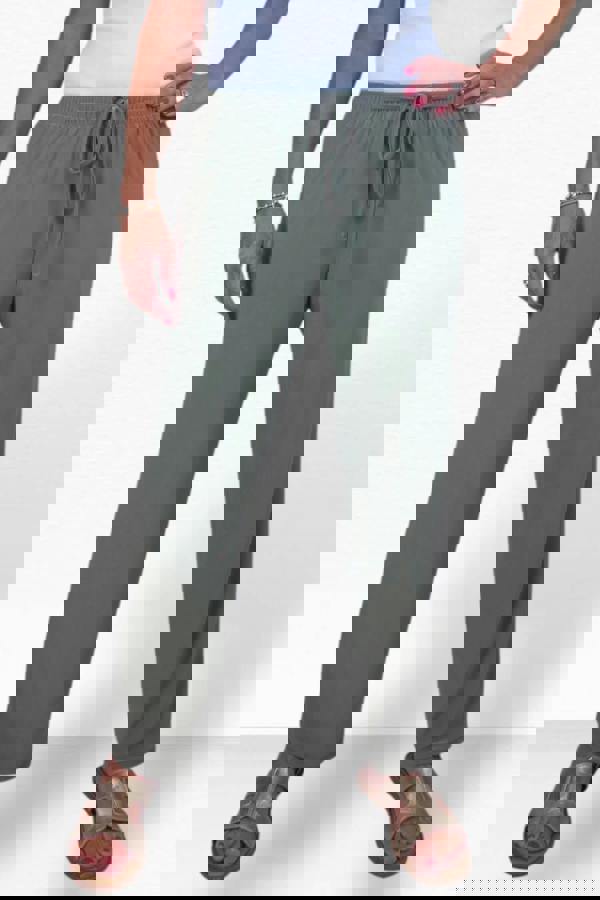 Paulo Due Women's Drawstring Elastic Waist Relaxed Fit Trousers