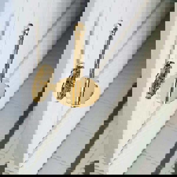 Smedbo Polished Brass Spare Toilet Roll Holder