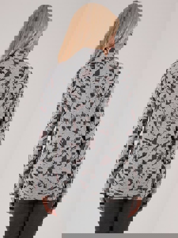 TIGI-Wear Abstract Print Tie Front Top