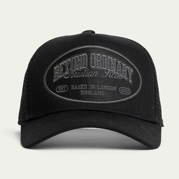 Christian Rose Beyond Ordinary Trucker Cap -Black / Black