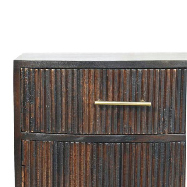 Artisan Furniture Solid Mango Wood Milan Bedside, Dark brown