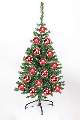 10cm Christmas Bauble Set, Shatterproof Red and White Polka Dot Tree Decorations, 3 or 6 Pack image 8