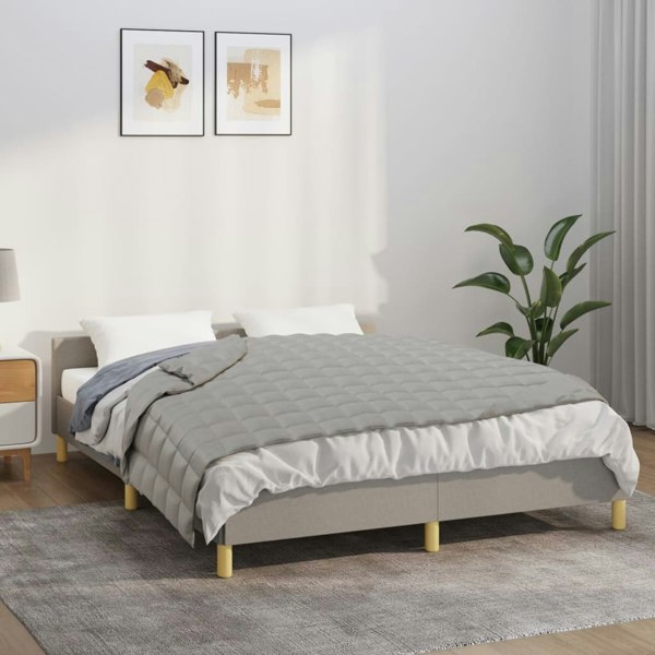 Berkfield Weighted Blanket Grey 138x200 cm Single 6 kg Fabric