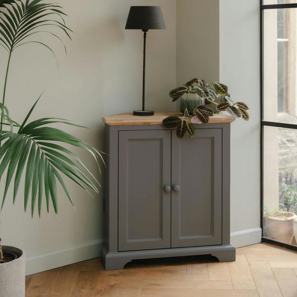 Florence Corner Sideboard with Cupboard and Shelf