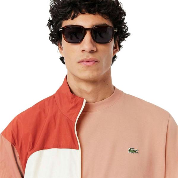 Lacoste Mens Embroidered Logo Cotton T-Shirt - Orange - 
