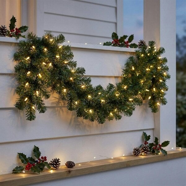 Garden Greatness Pre-Lit Christmas Porch Decoration Set