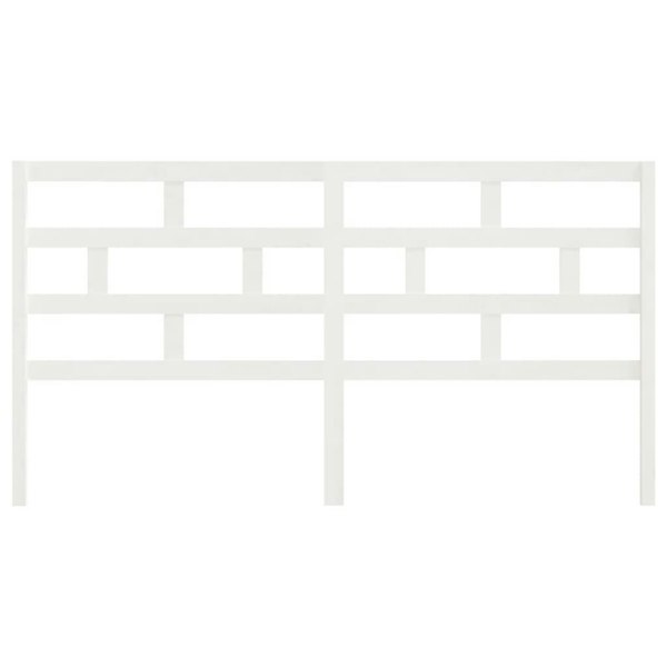 Berkfield Bed Headboard White 206x4x100 cm Solid Wood Pine