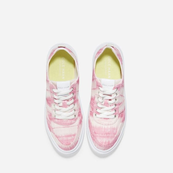 Cole Haan GrandPro Rally Canvas Court Shoes - Pink Ikat Print/Optic White