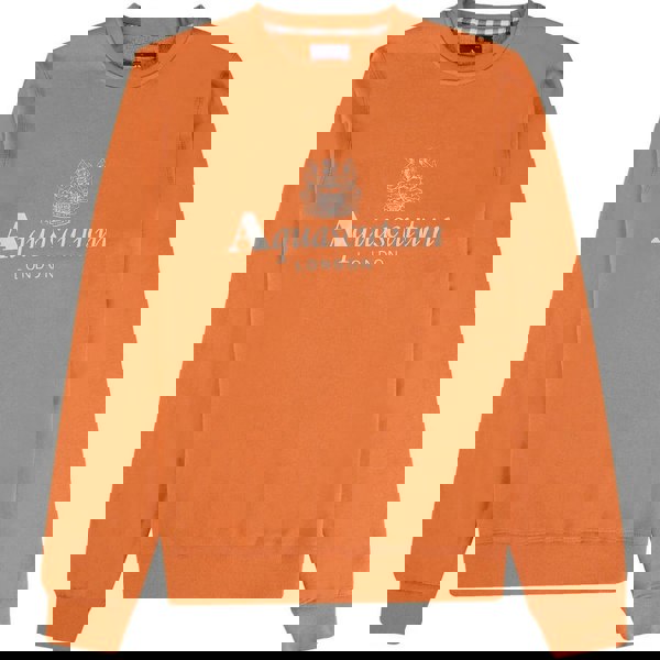 Aquascutum Mens Big Logo Active Sweatshirt - Orange