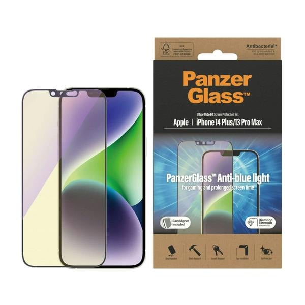 PanzerGlass Panzer Glass Ultra Wide Fit Anti Blue Light Screen Protection for iphone 13 Pro Max/14 Plus 6.7" - 2793