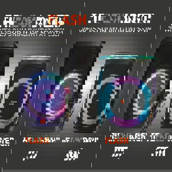 N-Gear | Flash Banger 606 Karaoke Set Bluetooth Speaker Party Box with Wireless Microphone Black