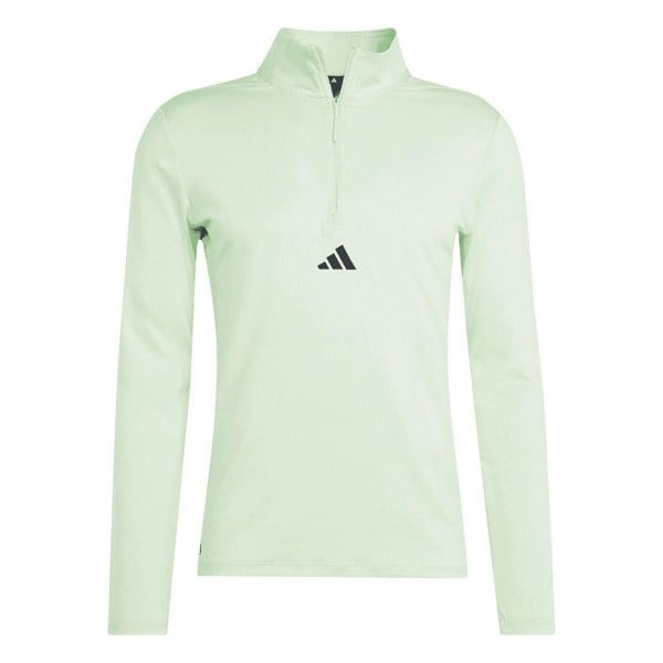 Adidas Mens Quarter Zip Workout Track Top - Green/Black