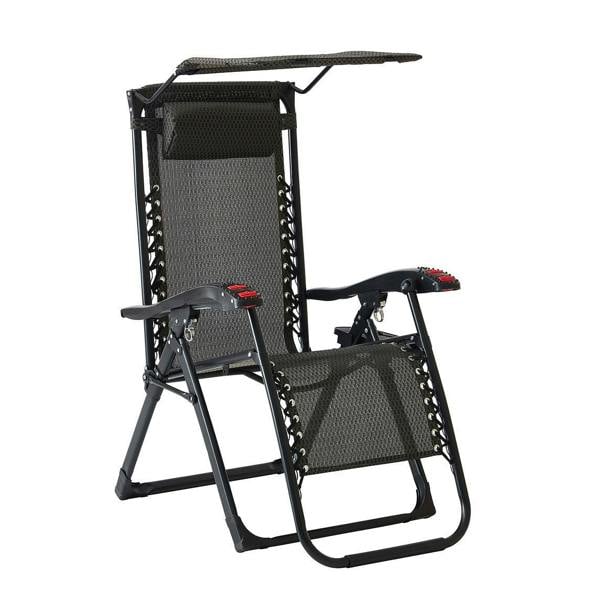 Groundlevel Luxury Gravity Chairs With Thick Cushion and Canopy - 2 Chairs