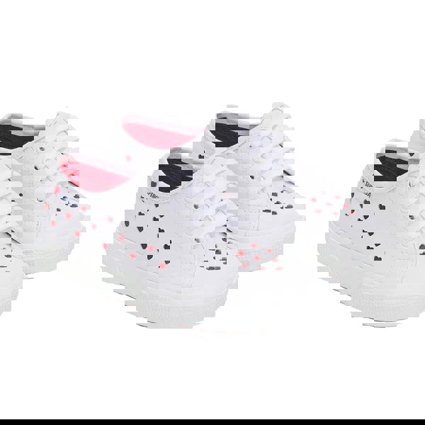 Superga Kids 3750 Hearts Vegan Trainers - White/Red