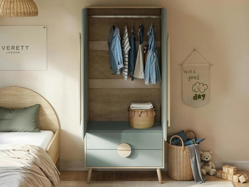 Flair Noah 2 Door Wardrobe with 2 Drawers Oak