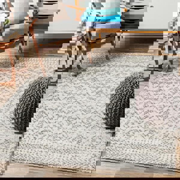 Livabliss Sunderland-Global Grey White Boho Rug