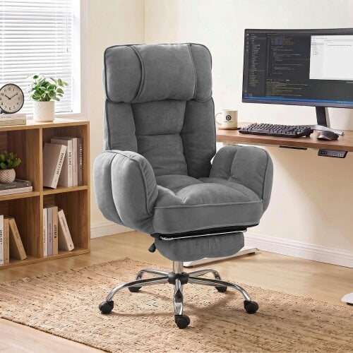 HOMCOM Executive Office Chair Height Adjustable, Dark Grey