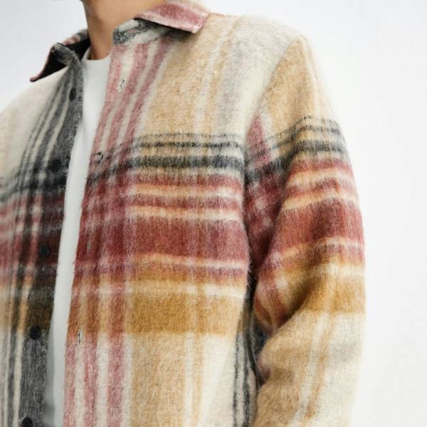 Wax London Nolan Overshirt Wool Blend Check