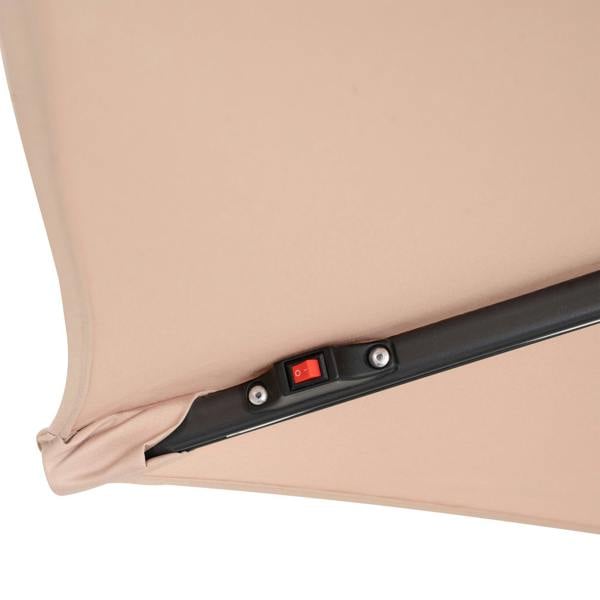 Jardi LED Cantilever Parasol 3m With Square Base – Beige