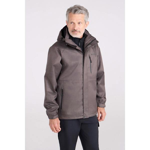 Mountain Warehouse Mens Bracken Extreme 3 in 1 Waterproof Jacket - Medium Grey