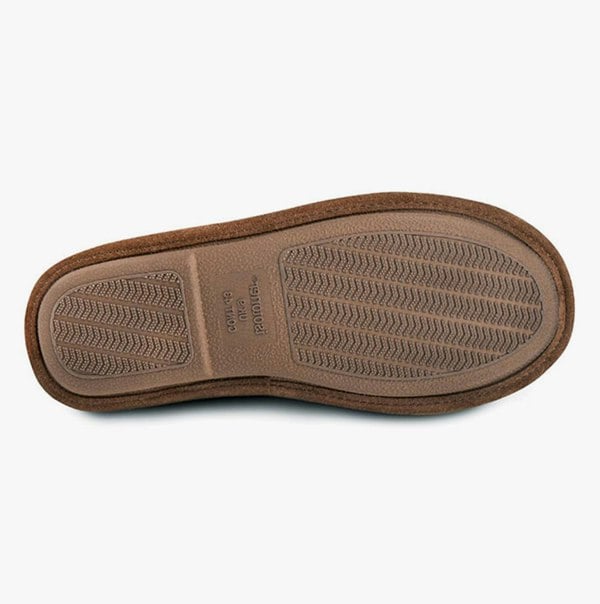 Totes Isotoner Mens Memory Foam Mule Slippers Tan