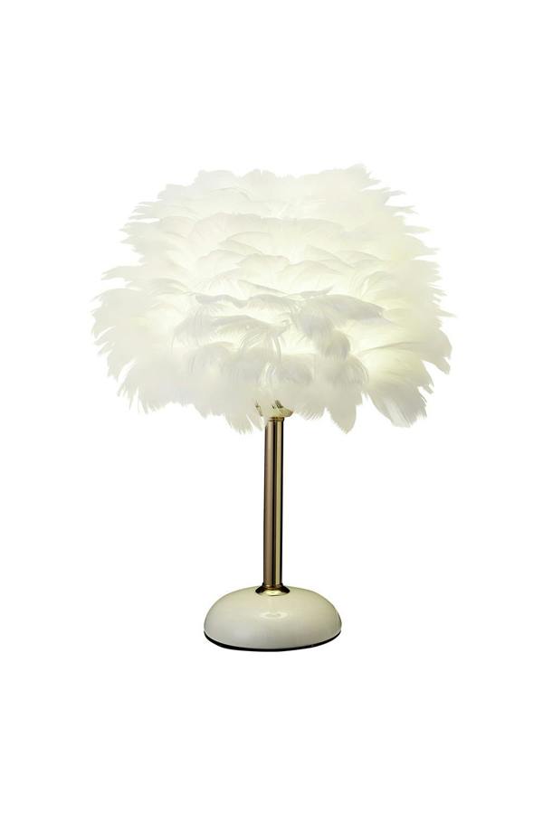 Living and Home Ceramic Feather Design Table Lamp with LED Light