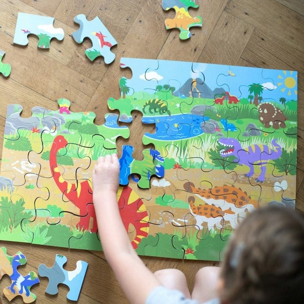 Bigjigs Toys Dawn of the Dinosaur Floor Puzzle (48 piece)