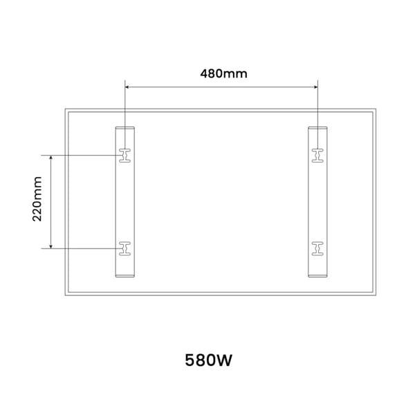 Mirrorstone Heating 580W Classic Infrared Heating Panel