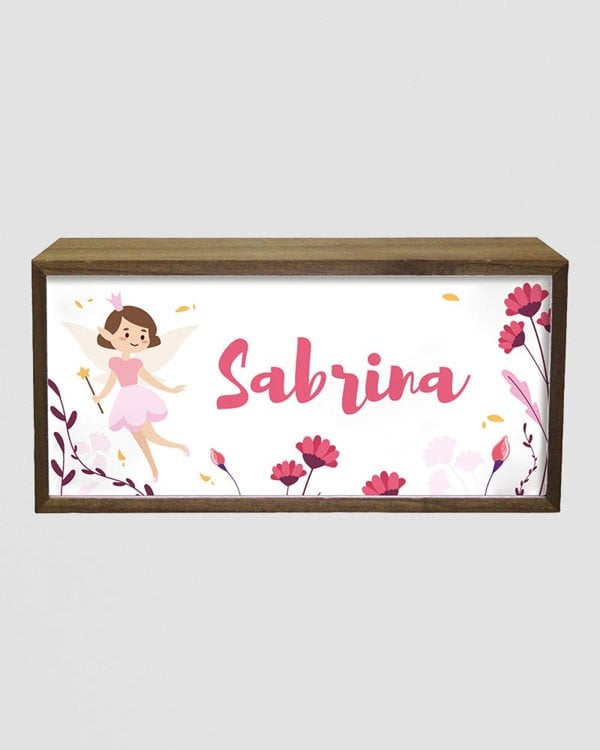 Personalised Fairy Light Box for Girls – Soft Pastel LED Room Sign