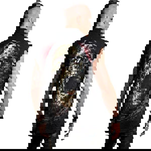 Spiral Direct SCREAMING DEATH - Sleeveless Stone Washed Worker Black