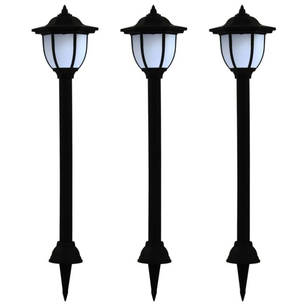 Berkfield Outdoor Solar Lamps 3 pcs LED Black