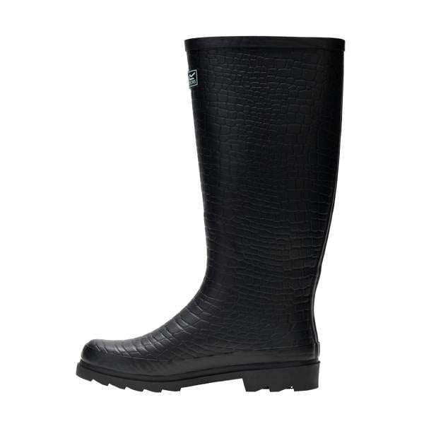 Regatta Womens/Ladies Fairweather III Reptile Print Wellington Boots - Black - 