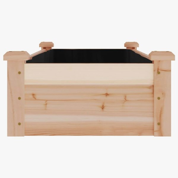 Berkfield Garden Raised Bed with Liner 120x45x25 cm Solid Wood Fir