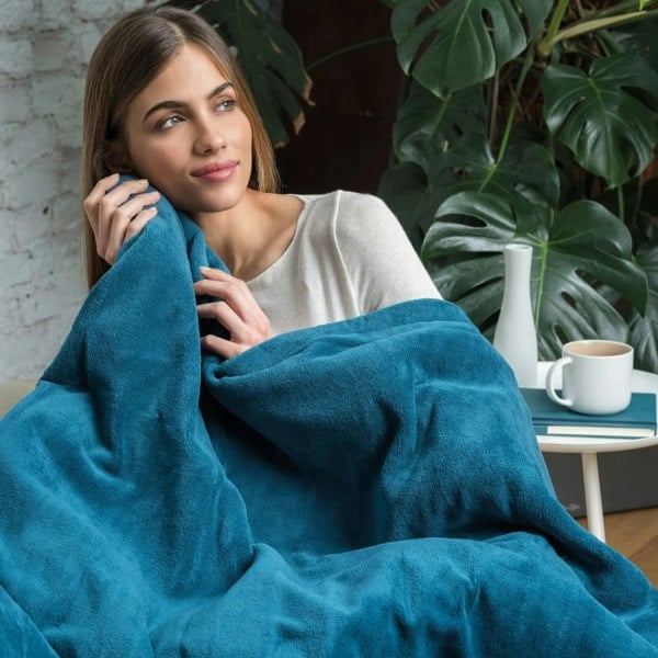 Dreamland Snuggle Up Heated Throw Electric Blanket - Teal - 120cm x 160cm