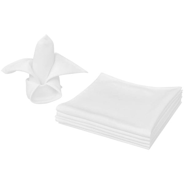 Berkfield 50 Dinner Napkins White 50 x 50 cm