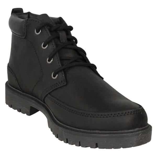 Clarks Mens Clarks Leather Lace Up Ankle Boots Rossdale Mid