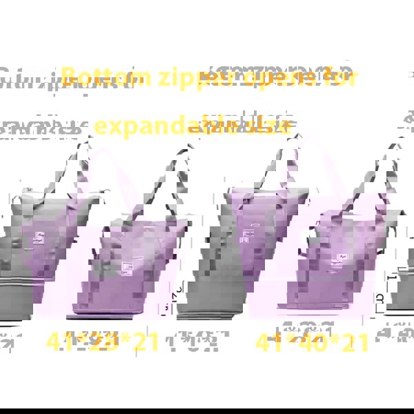 Anymom Mommy Baby Changing Bag Pink Waterproof Handbag Expandable Size With Zipper