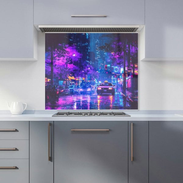 Warren Reed Digital Art Urban City Streets Glass Kitchen Splashback - 00036