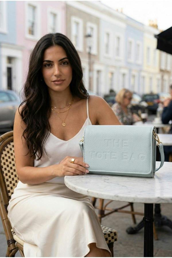 ikrush Constance Pebbled Faux Leather Text Bag