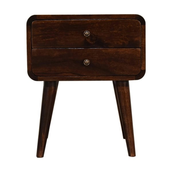 Artisan Furniture Curved Dark Walnut Bedside