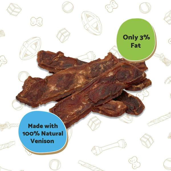 Good Boy Chewy Venison Steaks Natural Dog Treats 80g