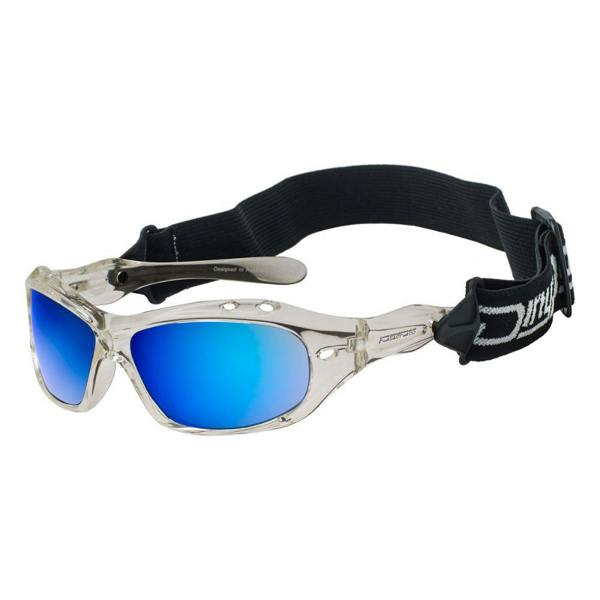 Dirty Dog CURL II - Crystal with Polarized Blue Mirror Lens