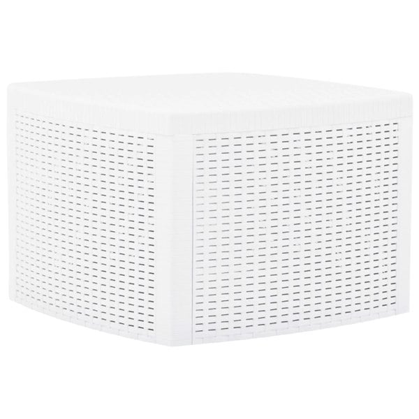 Berkfield Side Table White 54x54x36.5 cm Plastic