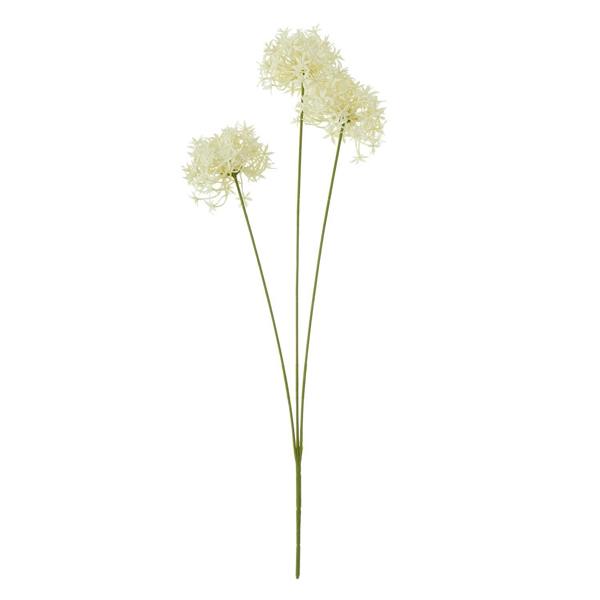 Wyld Haus Set of 3 Artificial Flowers Three Head Cream Allium Sprays