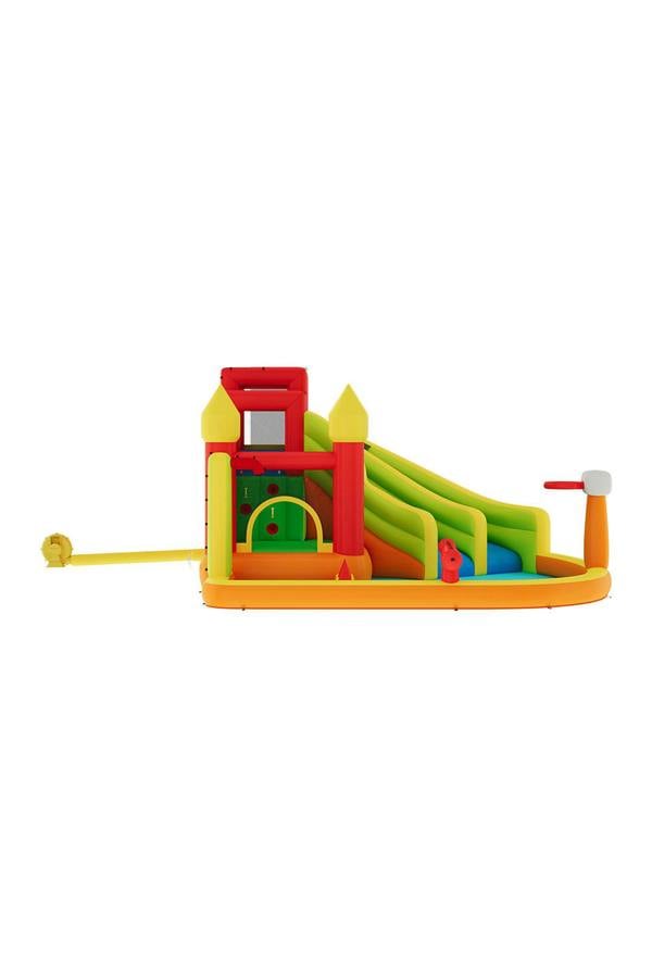 Living and Home Inflatable Trampoline Bounce House with Long Slide